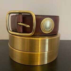 Coach Belt with Gold Hardware - size Small